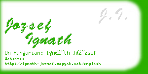 jozsef ignath business card